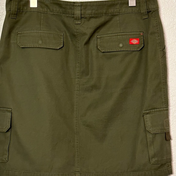 DICKIES Skirt Olive Green Cargo 100% Cotton size 12 Streetwear Valentines Day - Picture 7 of 12